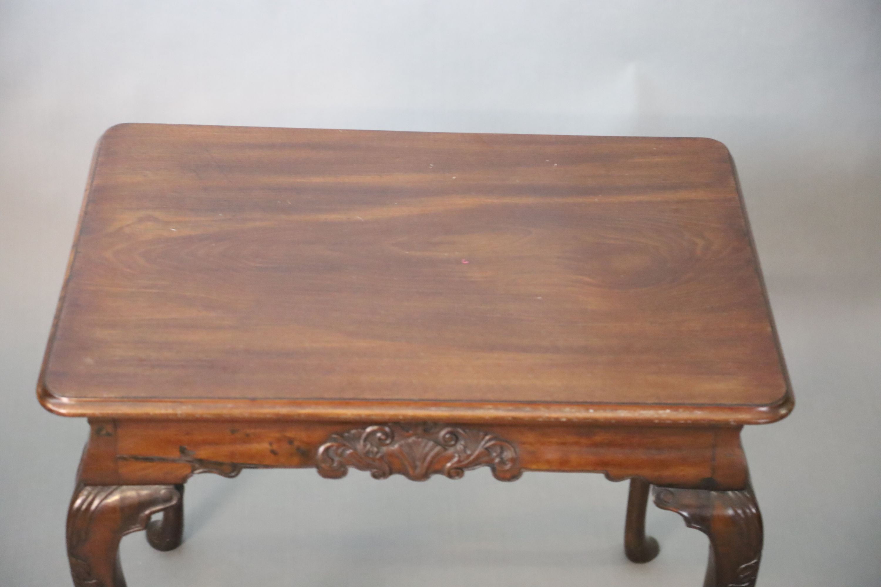 A George I style mahogany centre table, W.81.5cm D.56cm H.71cm.